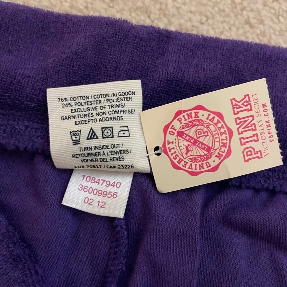VS PINK y2k bling shine velour short shorts-small NWT(defect) - Picture 6 of 6